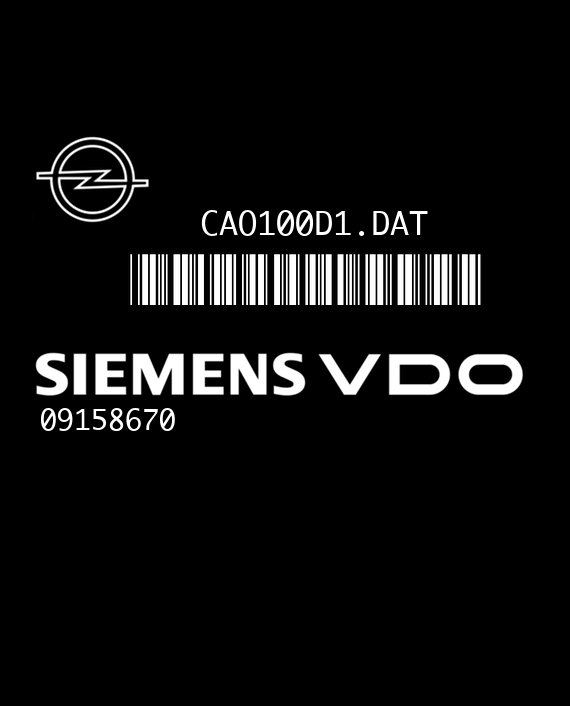 SIEMENS VDO SIMTEC 71 5WK9153 OPEL ASTRA II (G) 1.8i 92KW 125HP L4 16V Z18XE 2H9 09158670 S01001 - CAO100D1.DAT