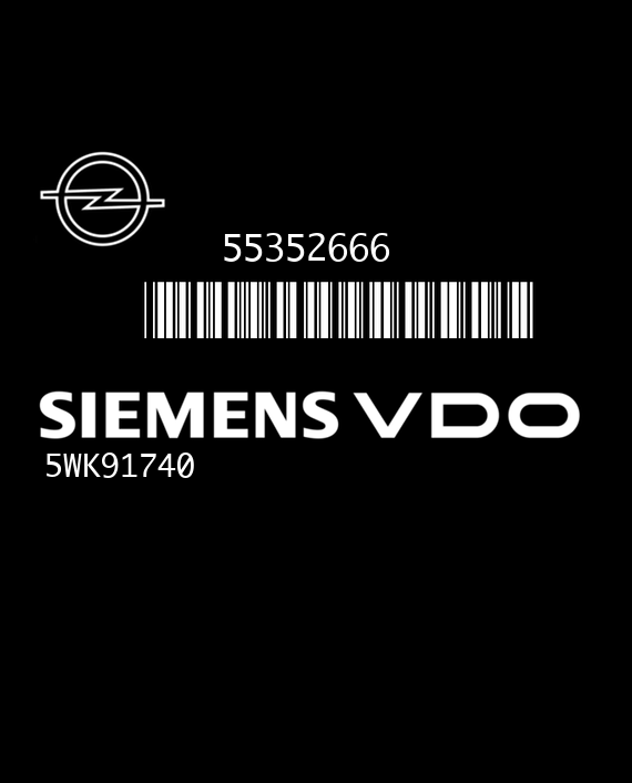 SIEMENS VDO SIMTEC 71.5 5WK91740 OPEL VECTRA III (C) 1.8i 92KW 125HP L4 16V Z18XE 2H9 55352666 S03010 - CAO15D10.DAT