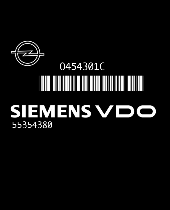 SIEMENS VDO SIMTEC 71.6 5WK9378 OPEL VECTRA III (C) 1.8i 92KW 125HP L4 16V Z18XE 2H9 55354380 S02001 - O454301C CAO45430.DAT