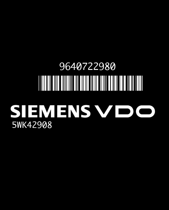 SIEMENS 5WK42908 PEUGEOT 307 I (T5) 9640722980 E EEPROM 95080