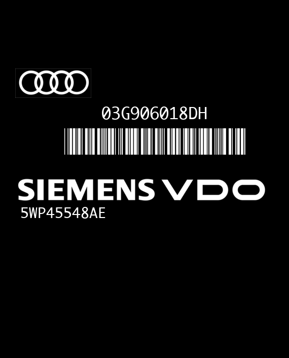 SIEMENS VDO SIMOS PPD1.2 5WP45548AE AUDI A3 II (8P) 2.0 TDI 125KW 170HP L4 16V BMN 03G906018DH SN100L4000000 - 1185