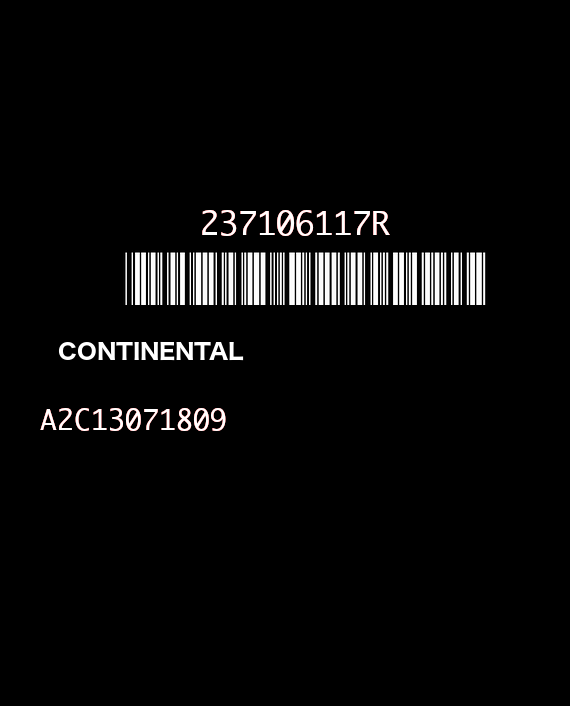 CONTINENTAL SID310 A2C13071809 RENAULT DACIA 237106117R 237104550S CONTINENTAL_FLASH_TC17XX_RENAULT_DACIA_NISSAN.PY.VIR