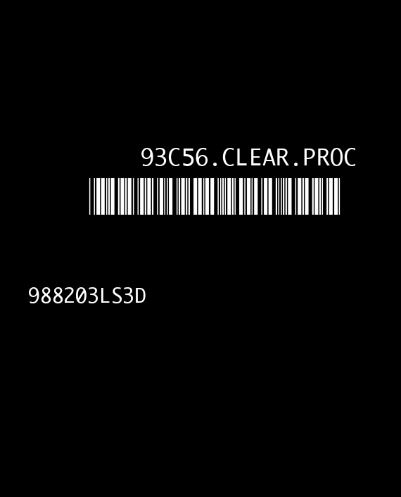NISSAN NV200 988203LS3D M8 EEPROM 93C56.CLEAR.PROC