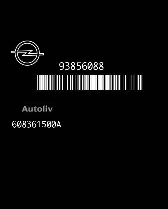 AUTOLIV 608361500A OPEL VIVARO 93856088 RENAULT 8200469223 AC EEPROM 95160