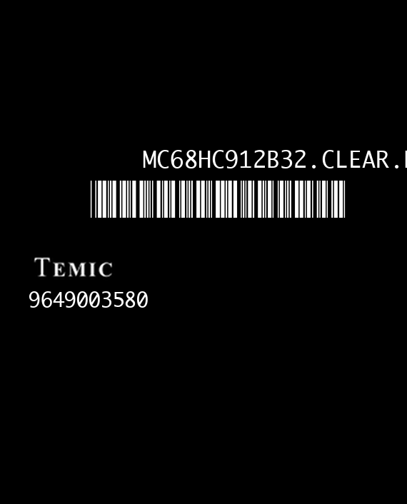 TEMIC 7142A4 CITROEN C2 9649003580 EEPROM MC68HC912B32
