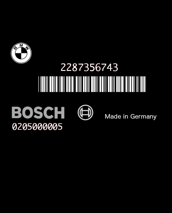 BOSCH EMS2 0205000005 BMW E32 750i II 215KW 292HP V12 24V 5012A 1725388 2287356743 FLASH INTEL 27256 MASK B57604