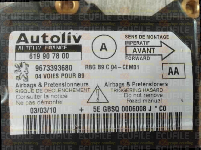 AUTOLIV 619907800 CITROEN BERLINGO PEUGEOT PARTNER 9673393680 AA