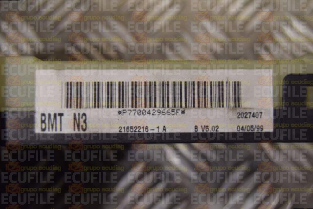 SAGEM BMT N3 21652216-1A RENAULT CLIO II PHASE I P7700429665F V5.02