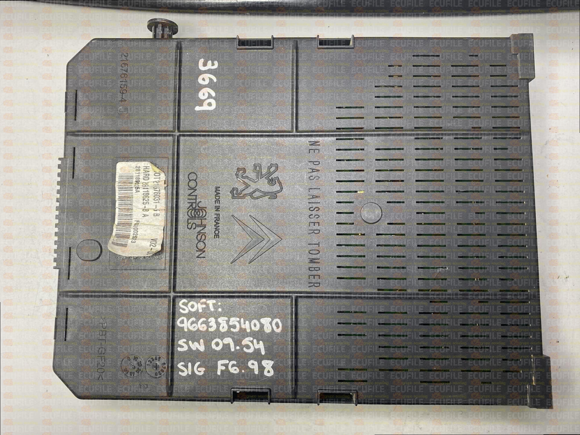 JOHNSON CONTROLS BSI 2004 H02-01 28118625-8A CITROEN C6 9663510280 SW 9663854080 - 09.54 SIGNATURE F6.98