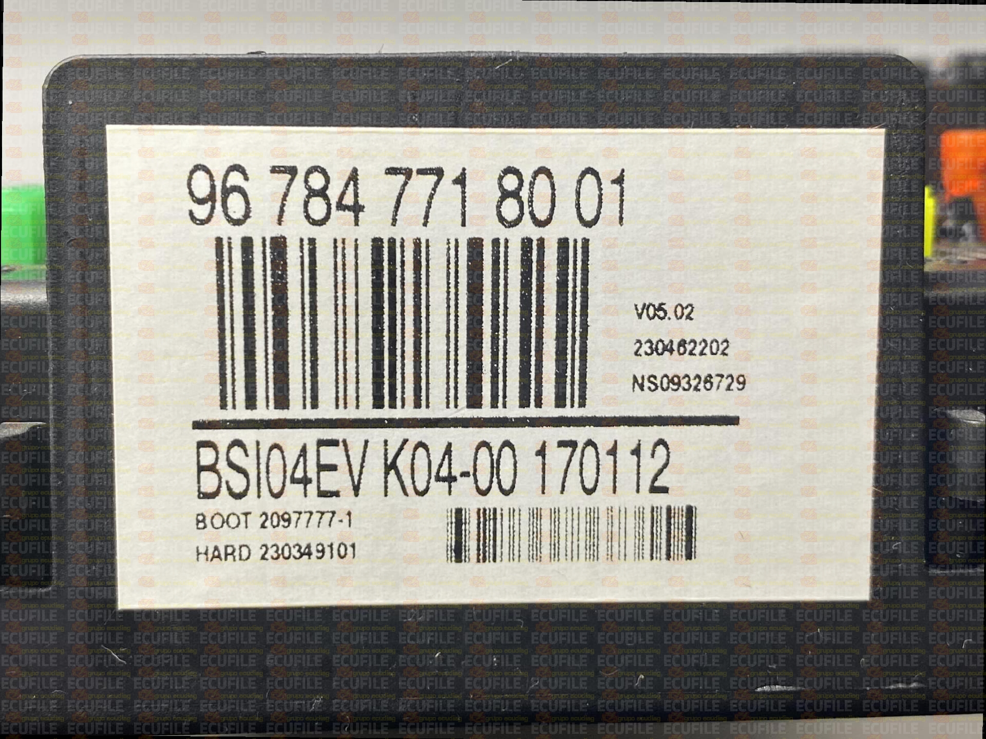 JOHNSON CONTROLS BSI04EV K04-00 230349101 CITROEN JUMPY 9678477180 SW 9640232080 - 06.0E SIGNATURE 55.FC