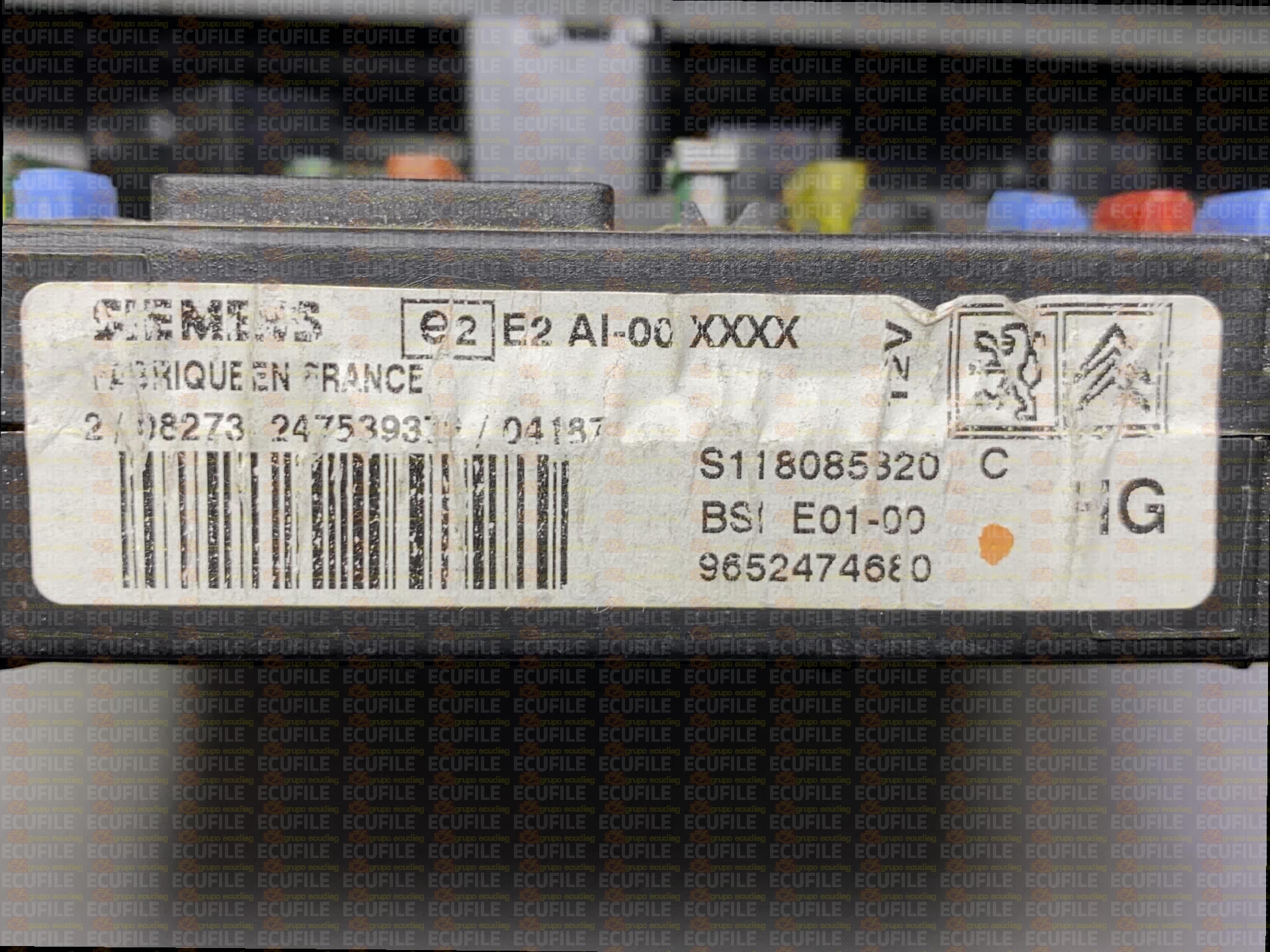 SIEMENS BSI E01-00 S118085320C PEUGEOT 206 I 9652474680 HG 2201 - 9654725980