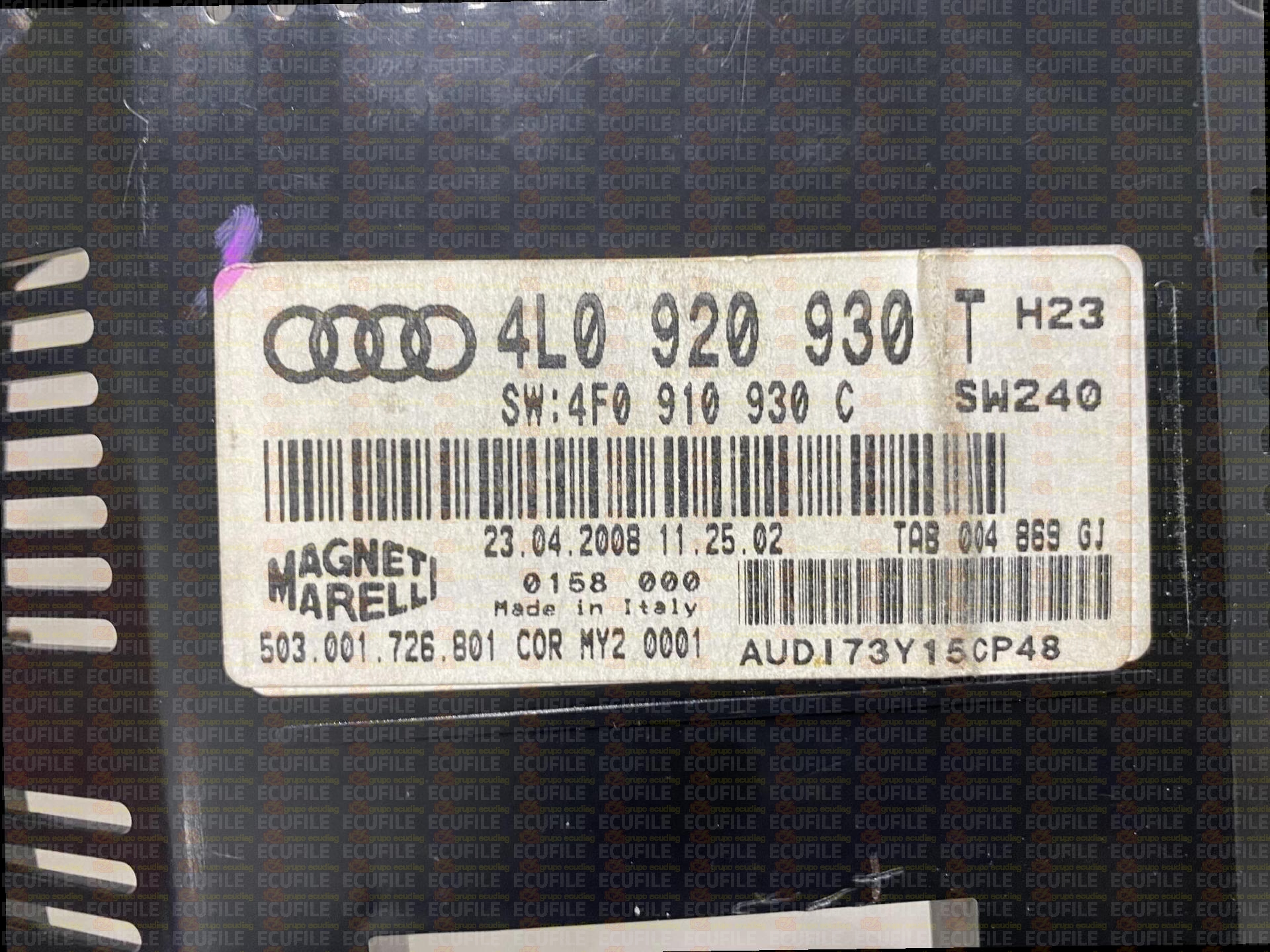 MAGNETI MARELLI 503.001.726.801 AUDI A6 4L0920930T