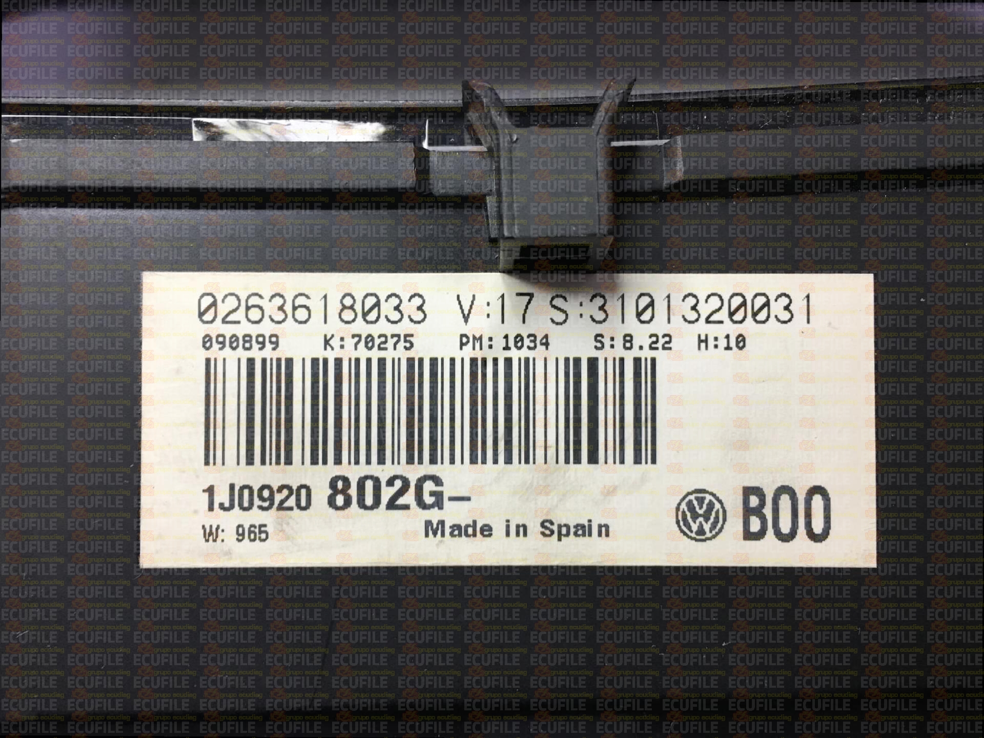 BOSCH 0263618033 VOLKSWAGEN GOLF IV 1J0920802G
