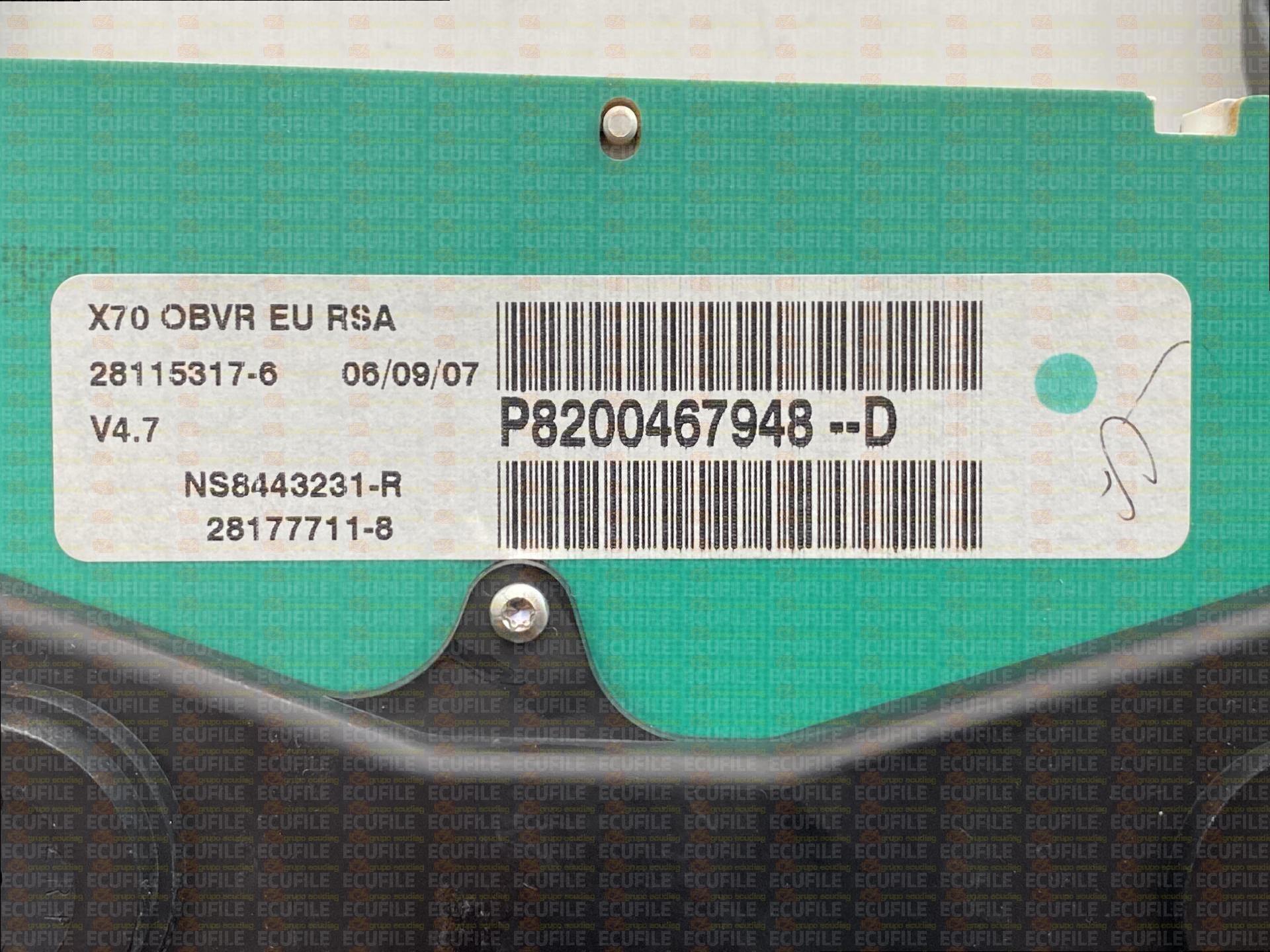 JOHNSON CONTROLS 28115317-6 RENAULT MASTER II X70 P8200467948--D V4.7
