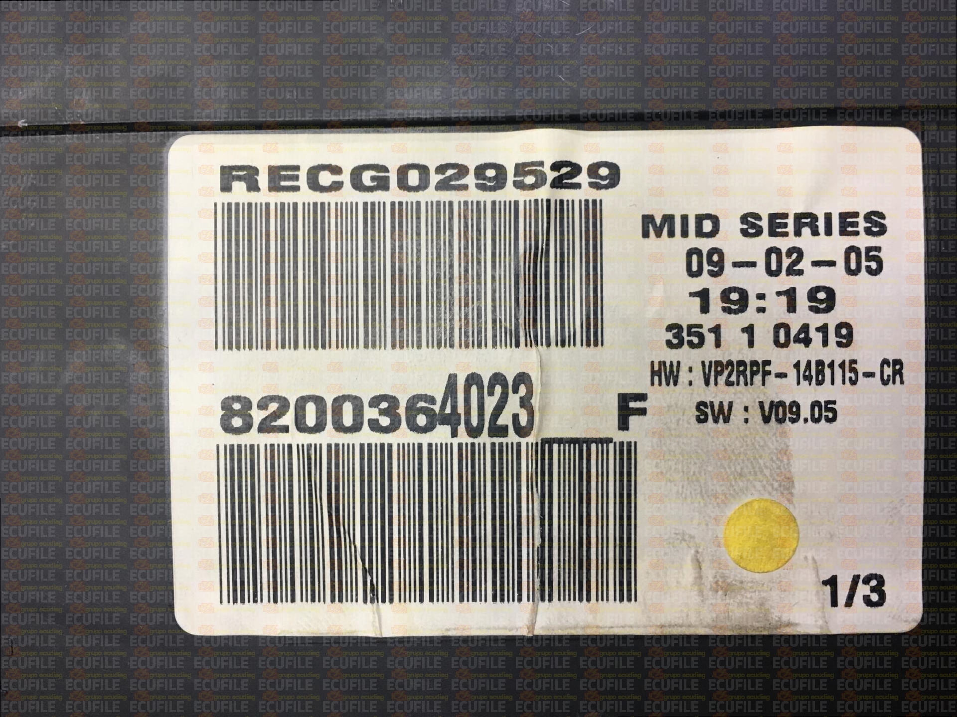 VISTEON VP2RPF-14B115-CR RENAULT MEGANE II 8200364023F