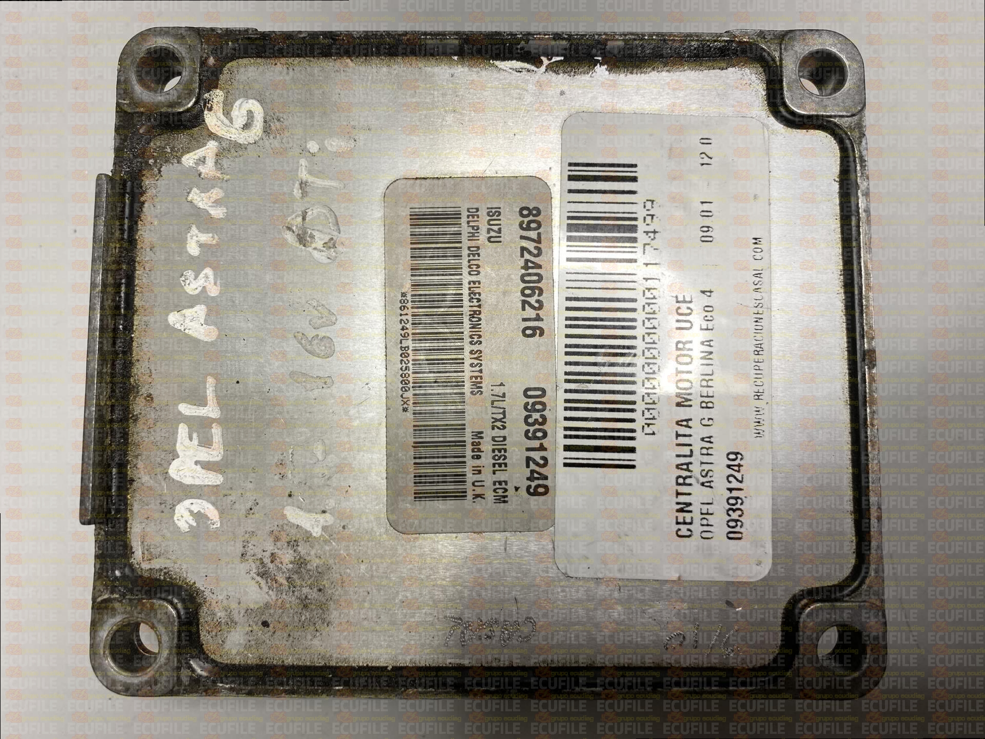 DELPHI DELCO 1.7L-TX2 8972406216 OPEL VAUXHALL ASTRA II G 1.7 CDTI 75HP 09391249 DLCC