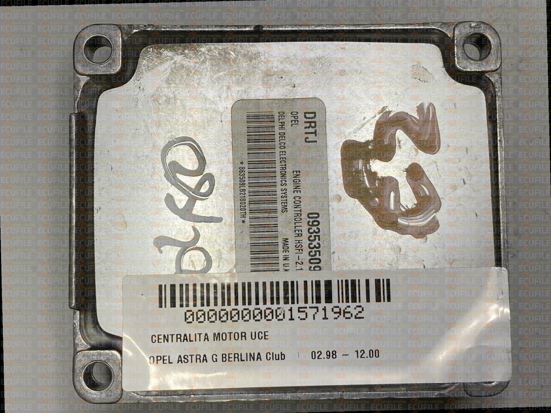 DELPHI DELCO HSFI-2.1 OPEL VAUXHALL ASTRA II G 1.6i 84HP 09353509 DRTJ