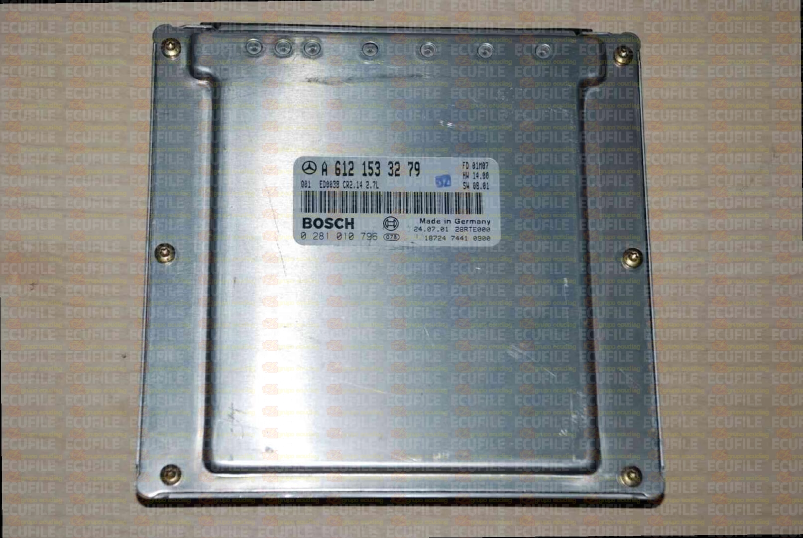 BOSCH EDC15C6-4.14 0281010796 MERCEDES W163 ML270 I 2.7 CDI 163HP A6121533279 1037351671