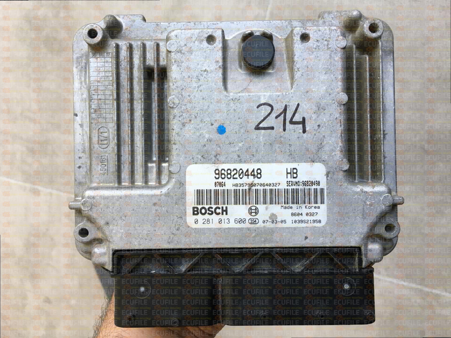 BOSCH EDC16C39-5.M7 0281013600 CHEVROLET LACETTI 2.0 CDTI 121HP 96820448 HB 1037388120