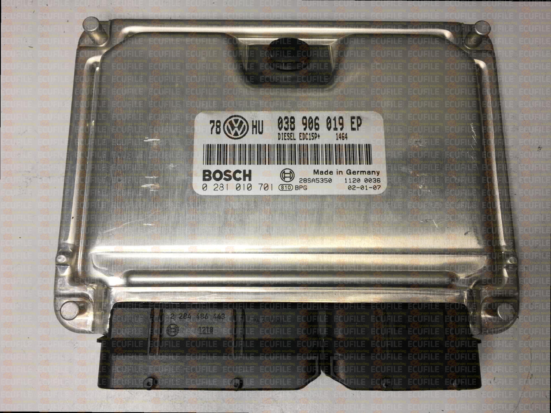 BOSCH EDC15P+22.3.2 0281010701 VOLKSWAGEN PASSAT 1.9 TDI 130HP 038906019EP 1037362702