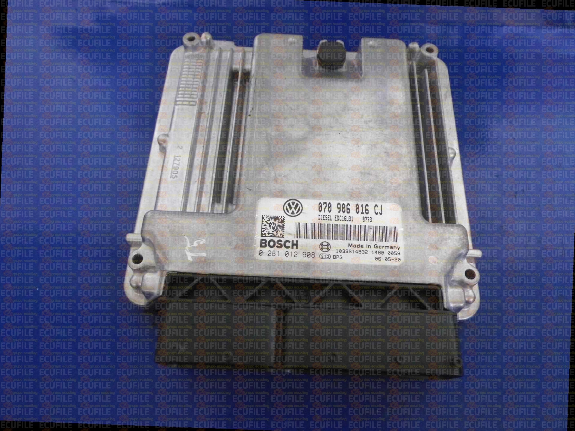 BOSCH EDC16U31-4.51 0281012908 VOLKSWAGEN TRANSPORTER T5 2.5 TDI 174HP 070906016CJ 1037379831