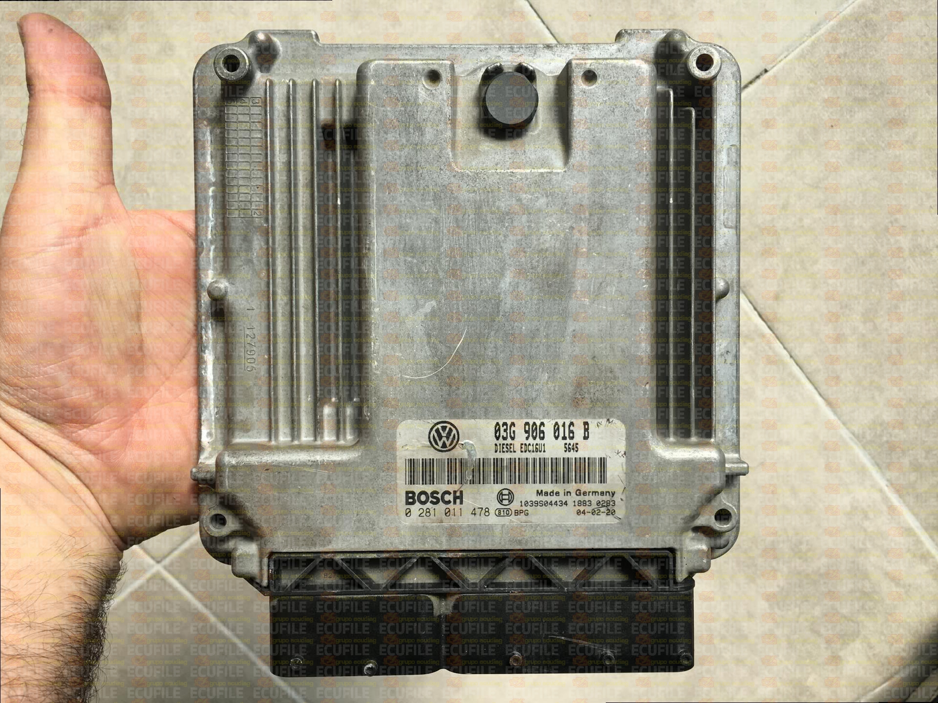 BOSCH EDC16U1-5.41 0281011478 VOLKSWAGEN GOLF V 1.9 TDI 105HP 03G906016B 1037375902