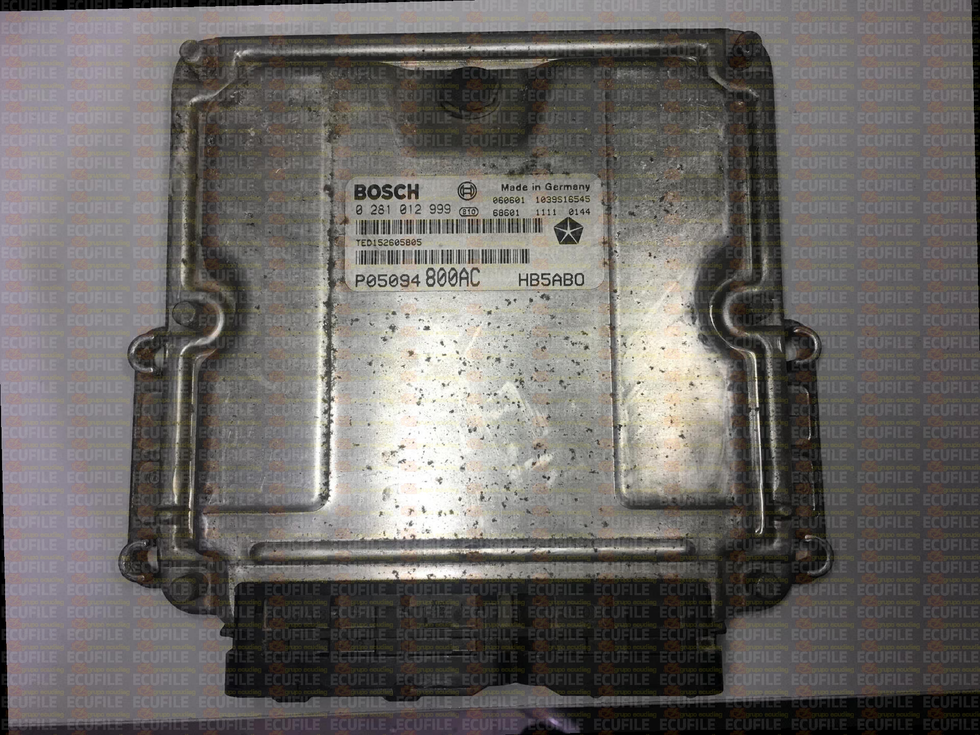 BOSCH EDC15C5-7.18 0281012999 CHRYSLER VOYAGER 2.8 CRD 163HP P05094800AC 1037381515