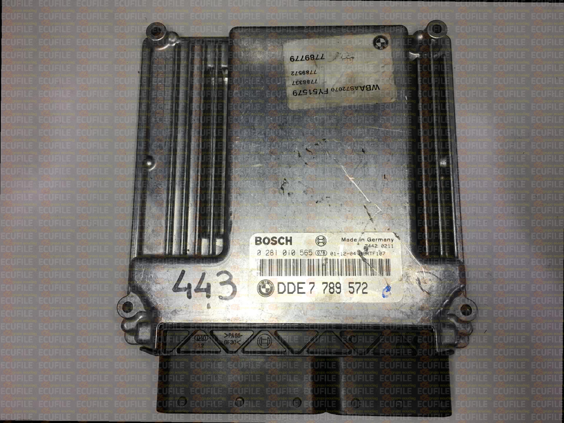 BOSCH EDC16C1-3.1 0281010565 BMW E46 320D 2.0D 150HP 7789572 13617789572 1037351788-7789781