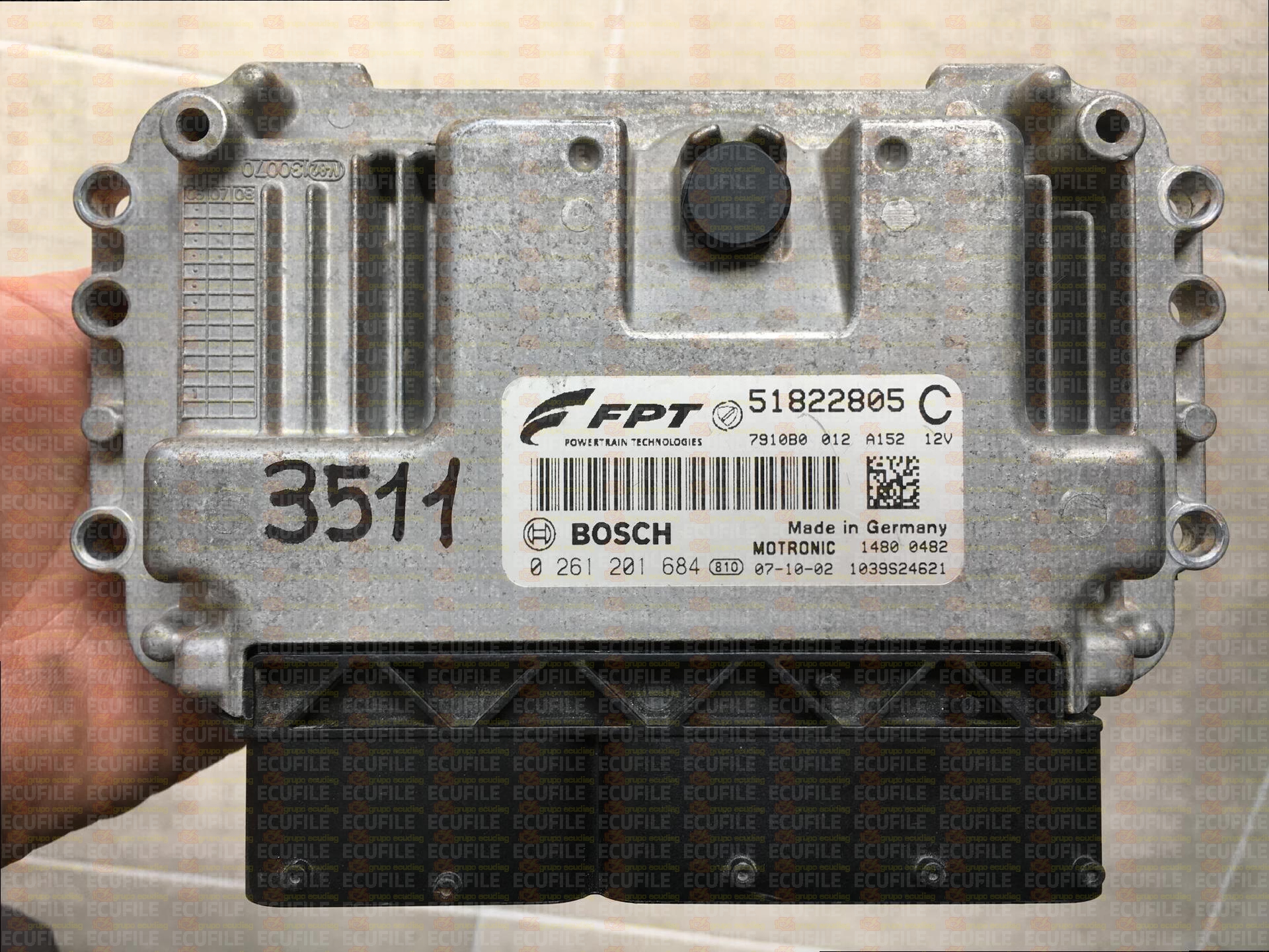 BOSCH ME7.9.10 0261201684 FIAT GRANDE PUNTO 1.4i 120CV 51822805 C 1037391689