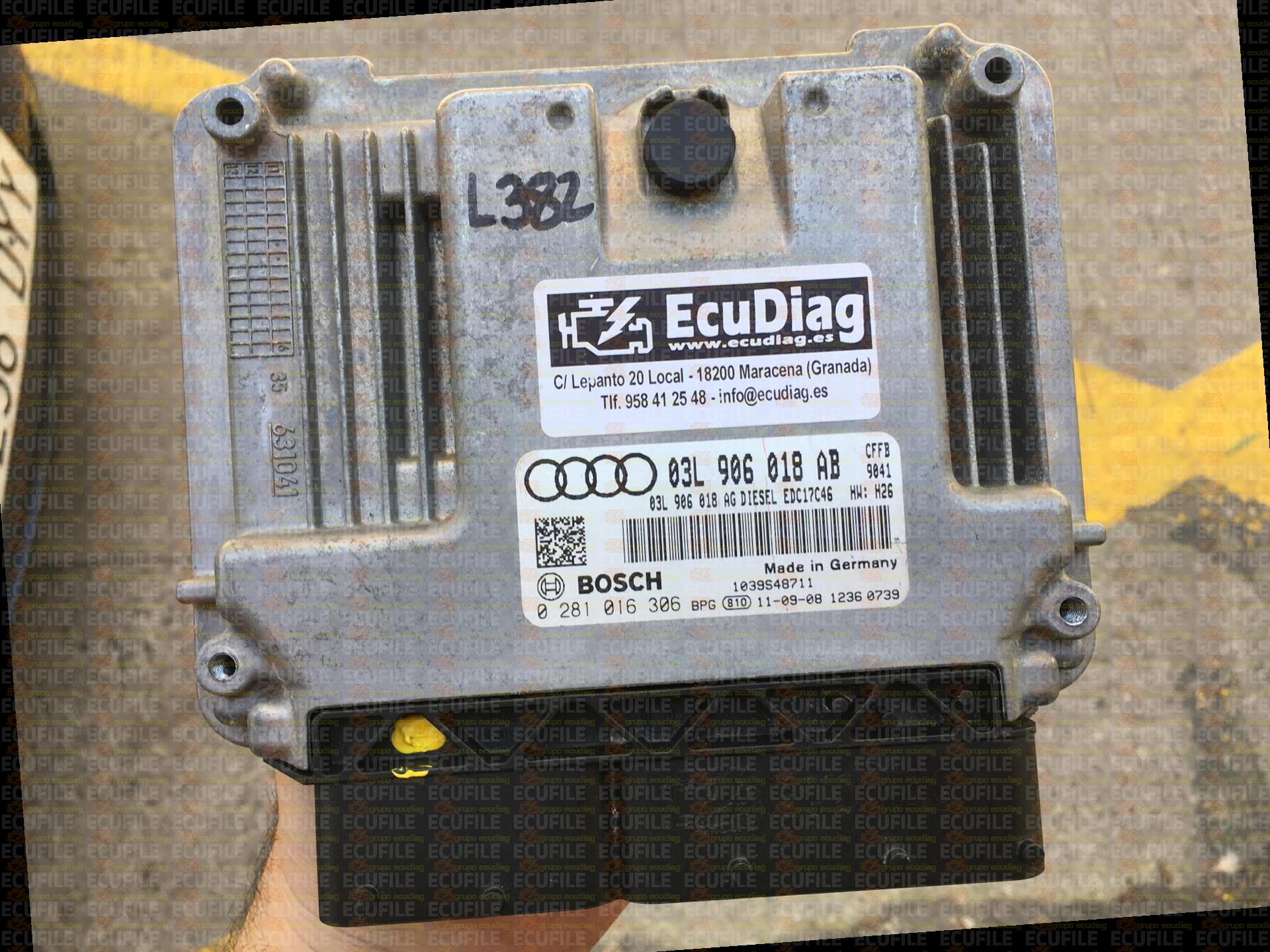 BOSCH EDC17C46-2.5 0281016306 AUDI A3 II 2.0 TDI 140HP 03L906018AG 03L906018AB 9982 - 1037564551