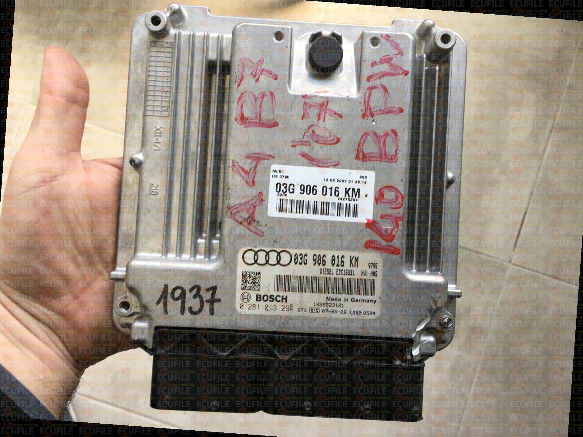 BOSCH EDC16U31-4.83 0281013294 AUDI A4 2.0 TDI 140HP 03G906016KM 1037391501