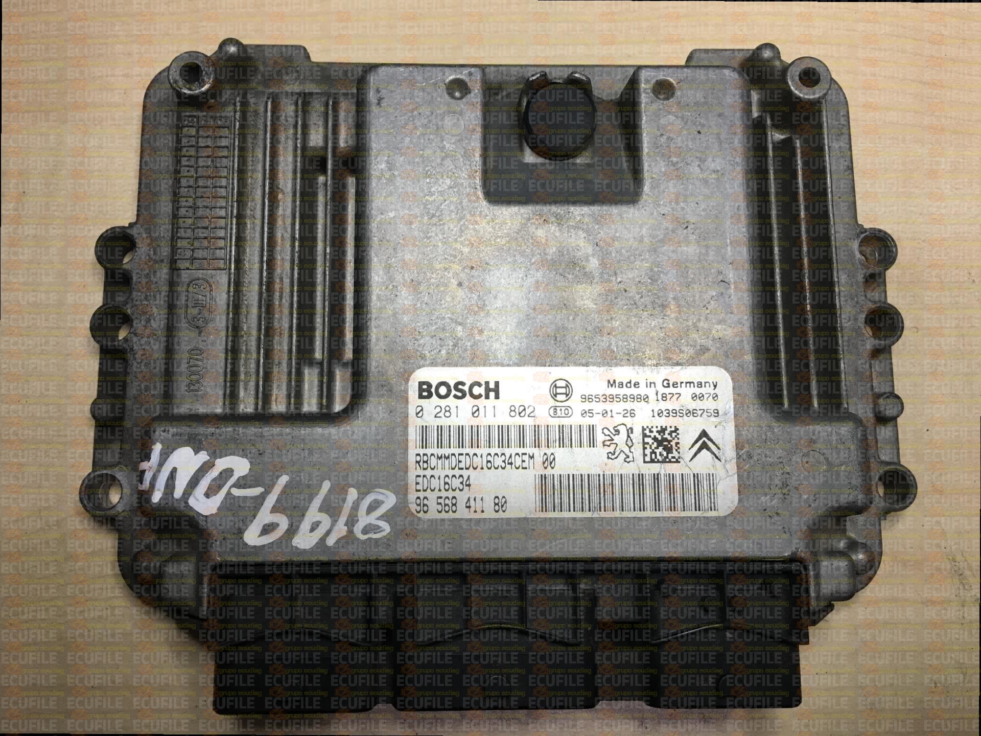 BOSCH EDC16C34-2.10 0281011802 CITROEN XSARA PICASSO 1.6 HDI 110HP 9656841180 1037371537