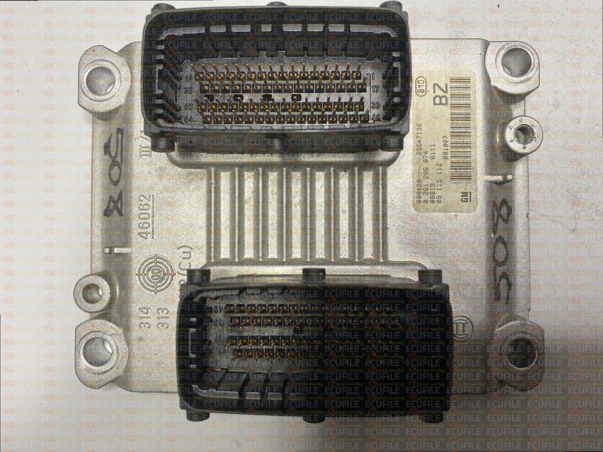 BOSCH ME7.6H4 0261206074 OPEL CORSA III C 1.2i 75HP 09115112 BZ 1037354970