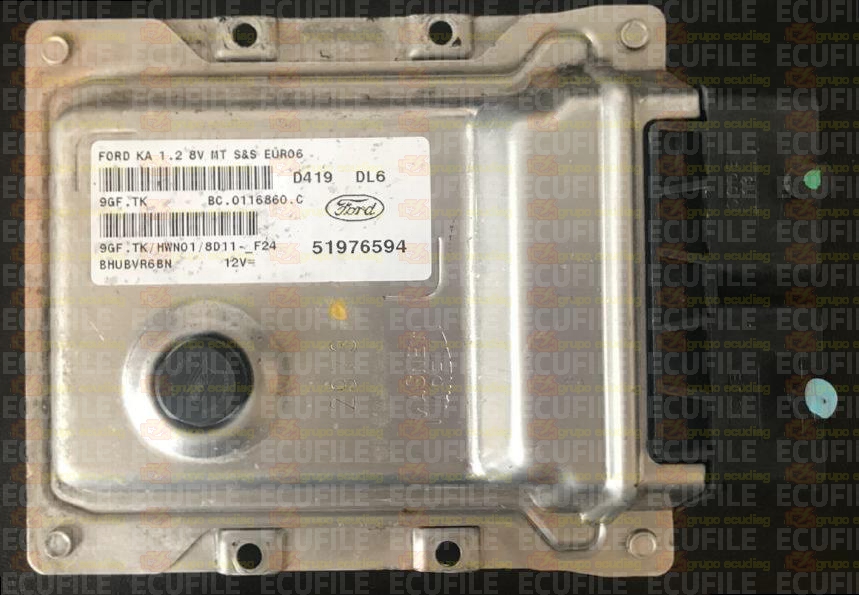 MAGNETI MARELLI 9GF.TK BC.0116860.C FORD KA 1.2i 8V 51976594 HWN01 EEPROM 95640