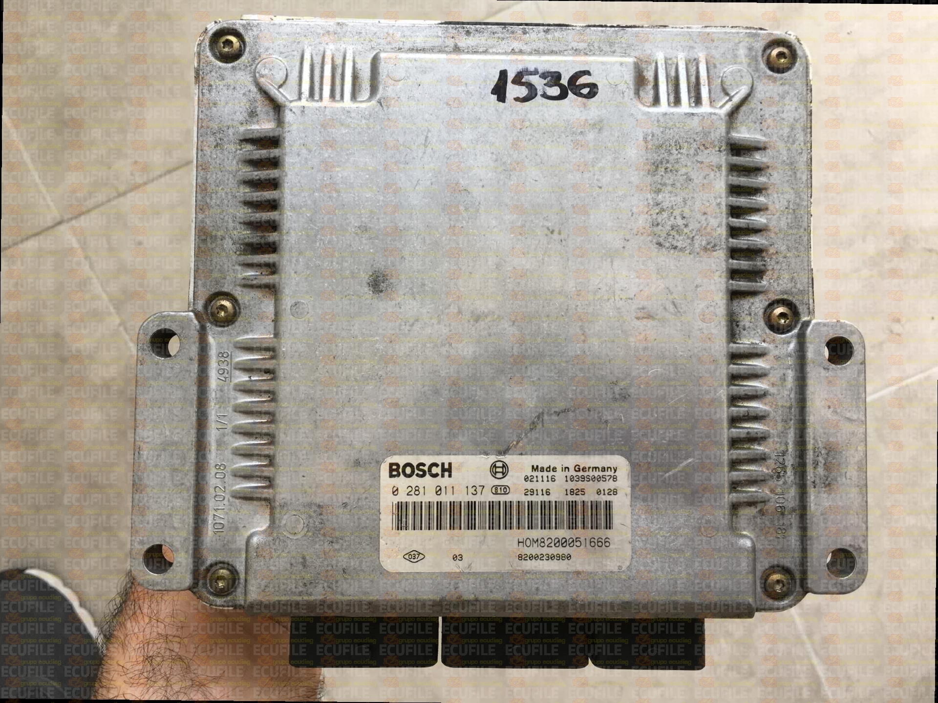 BOSCH EDC15C3-4.1 0281011137 RENAULT KANGOO I 1.9 DCI 80HP HOM8200051666 8200230980 1037366009-7602