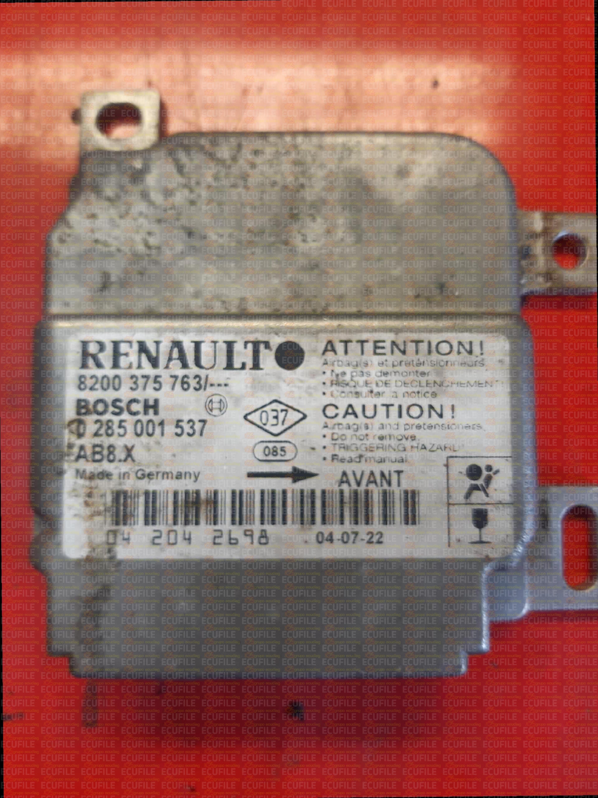 BOSCH AB8.X 0285001537 RENAULT CLIO II 8200375763