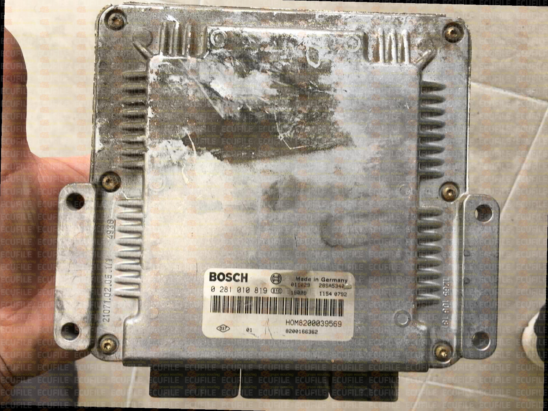 BOSCH EDC15C3-4.1 0281010819 RENAULT MEGANE I SCENIC 1.9 DCI 102HP HOM8200039569 8200166362 1037362784-6404