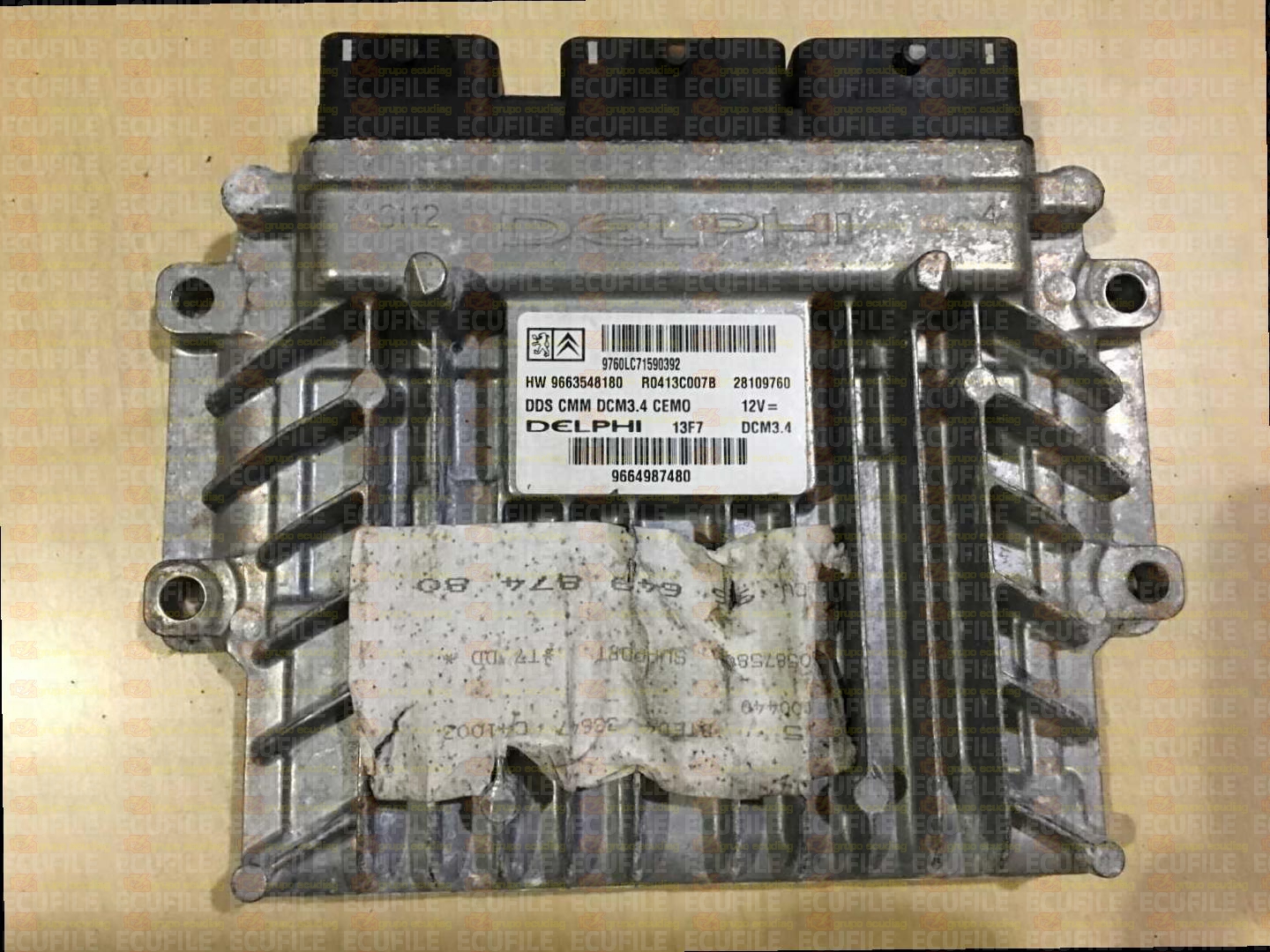 DELPHI DCM3.4 R0413C007B 28109760 PEUGEOT 308 2.0 HDI HW 9663548180 SW 9664987480 EEPROM 95320