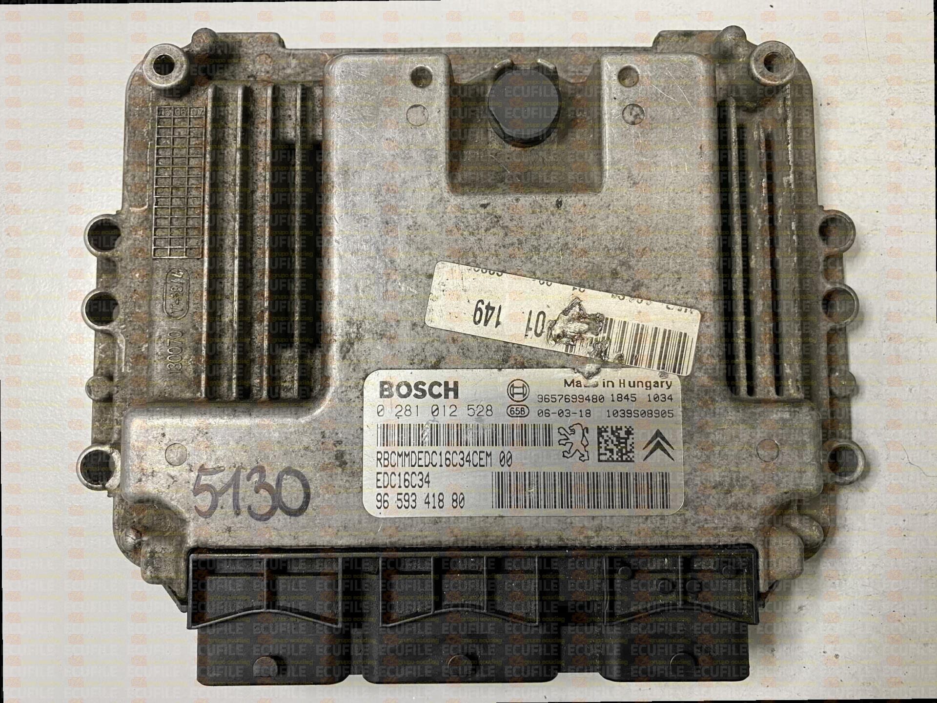 BOSCH EDC16C34-4.61 0281012528 PEUGEOT 206 1.4 HDI 68HP 9659341880 1037374477