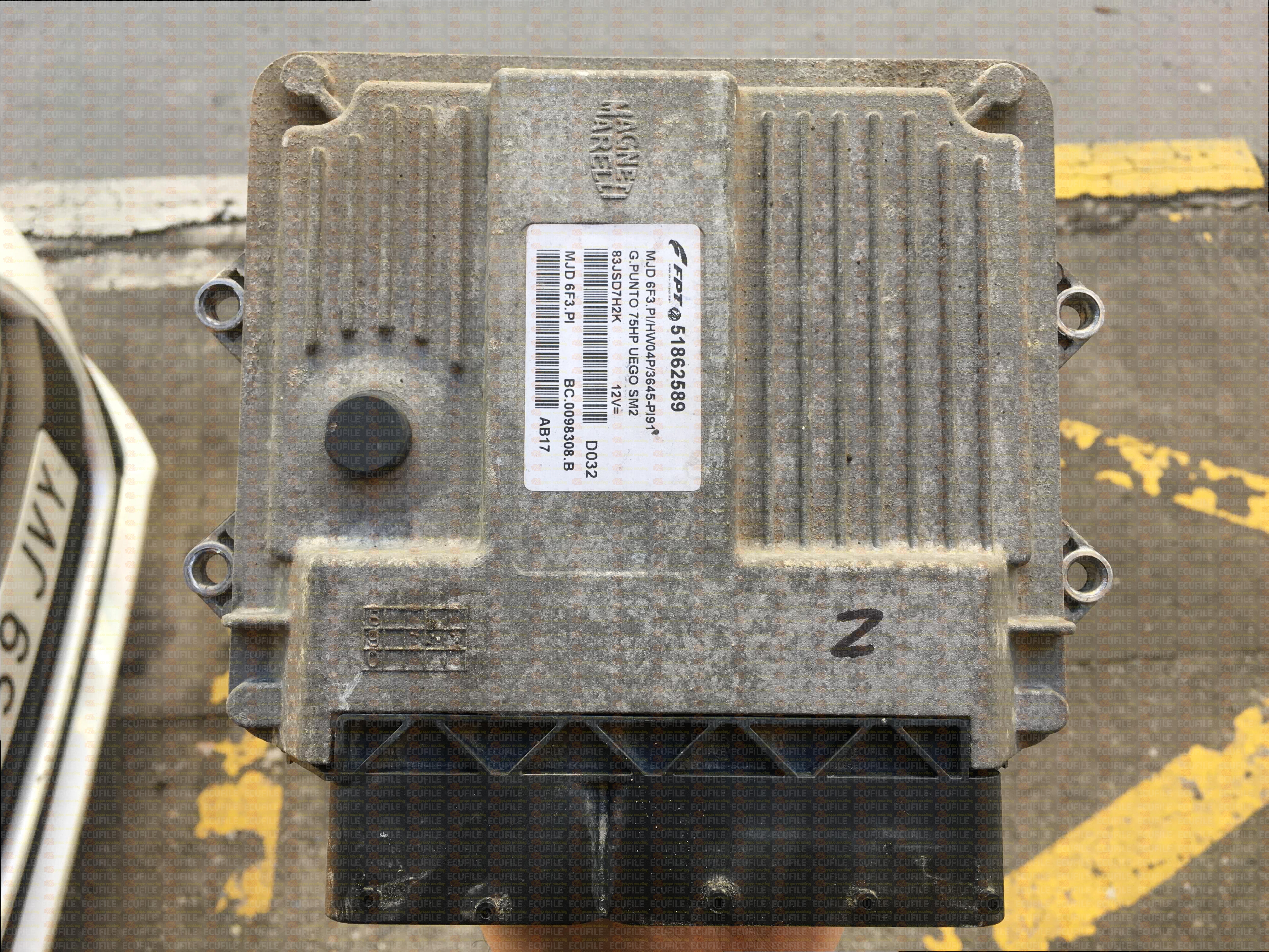 MAGNETI MARELLI MJD 6F3.PI BC.0098308.B FIAT GRANDE PUNTO 1.3 JTD 75HP 51862589 HW04P 3645PI91