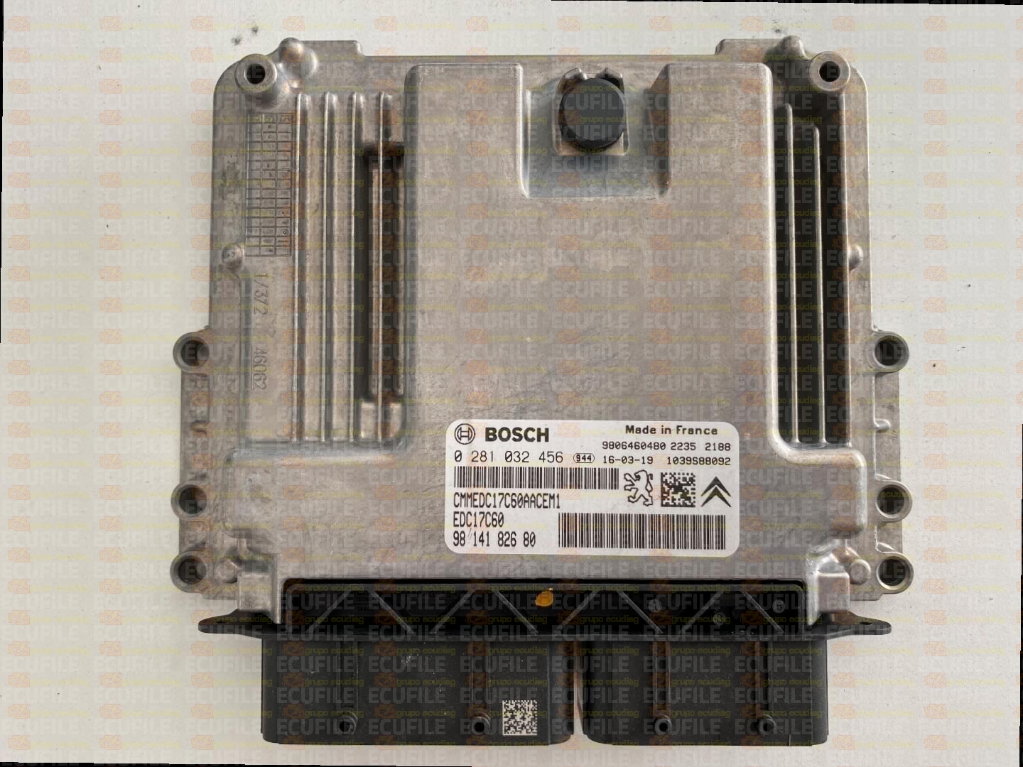 BOSCH EDC17C60-3.10 0281032456 CITROEN BERLINGO II PEUGEOT PARTNER (B9) 1.6 HDI 73KW 100HP L4 8V BHY BH02 DV6FD 9814182680 10SW001977 - 9692066380