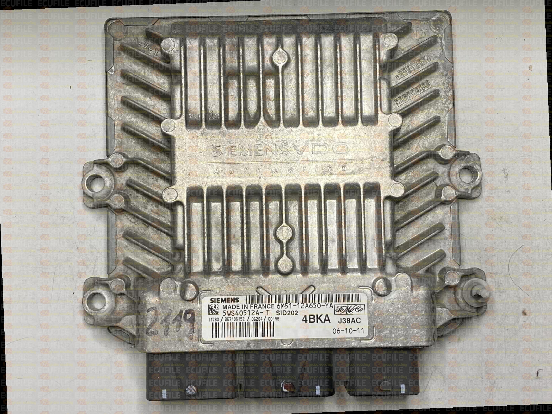 SIEMENS SID202 5WS40512A-T FORD FOCUS II C-MAX 1.8 TDCI 115HP 6M51-12A650-YA FR07063000000