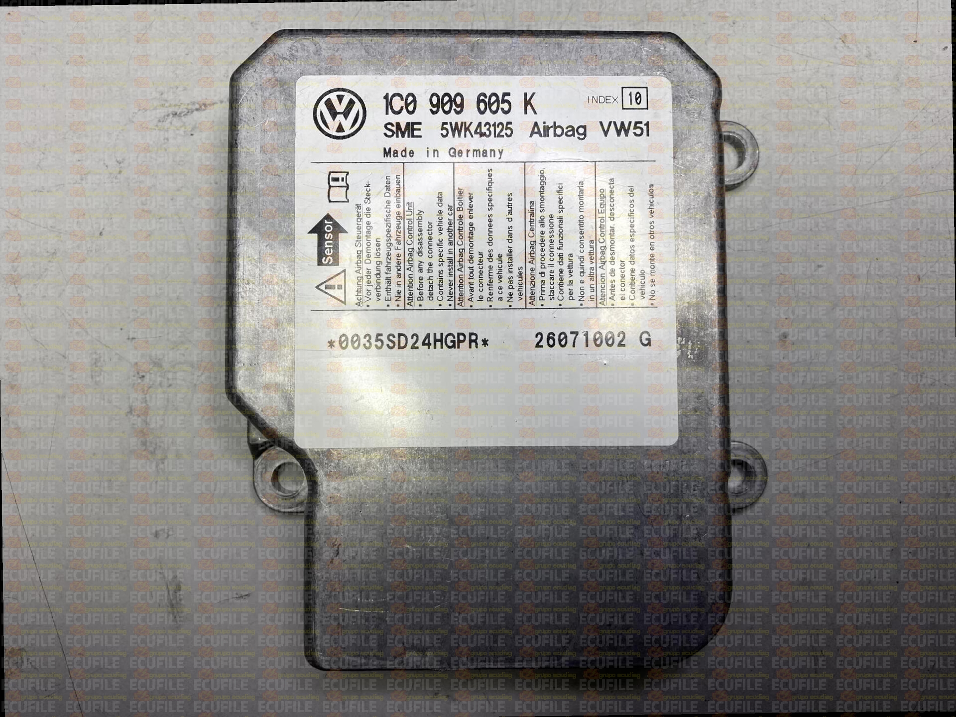 SIEMENS 5WK43125 VOLKSWAGEN POLO 1C0909605K VW51 INDEX 10