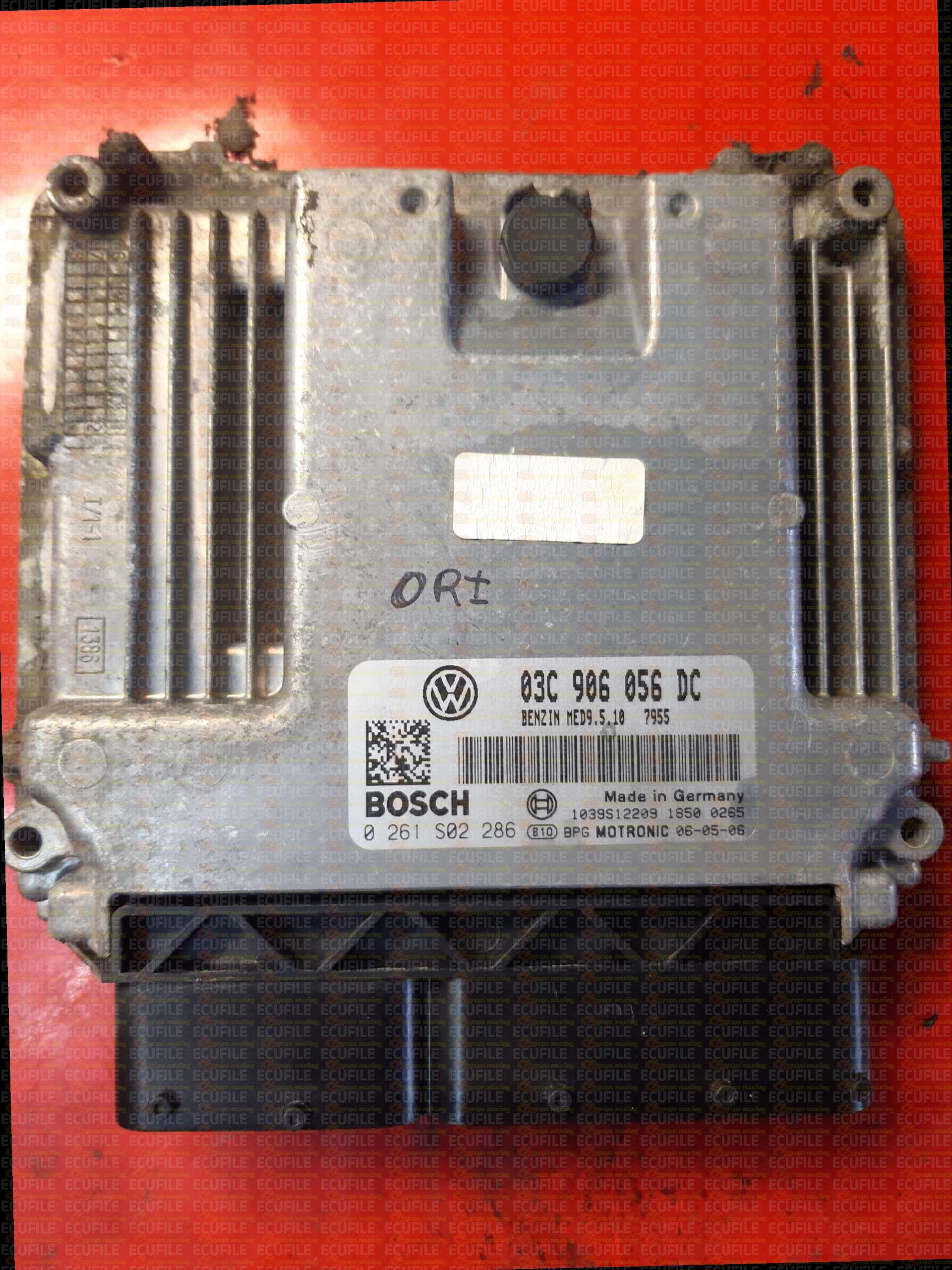 BOSCH MED9.5.10 0261S02286 VOLKSWAGEN PASSAT VI 1.6 FSI 115HP 03C906056DC 1037377814-7955