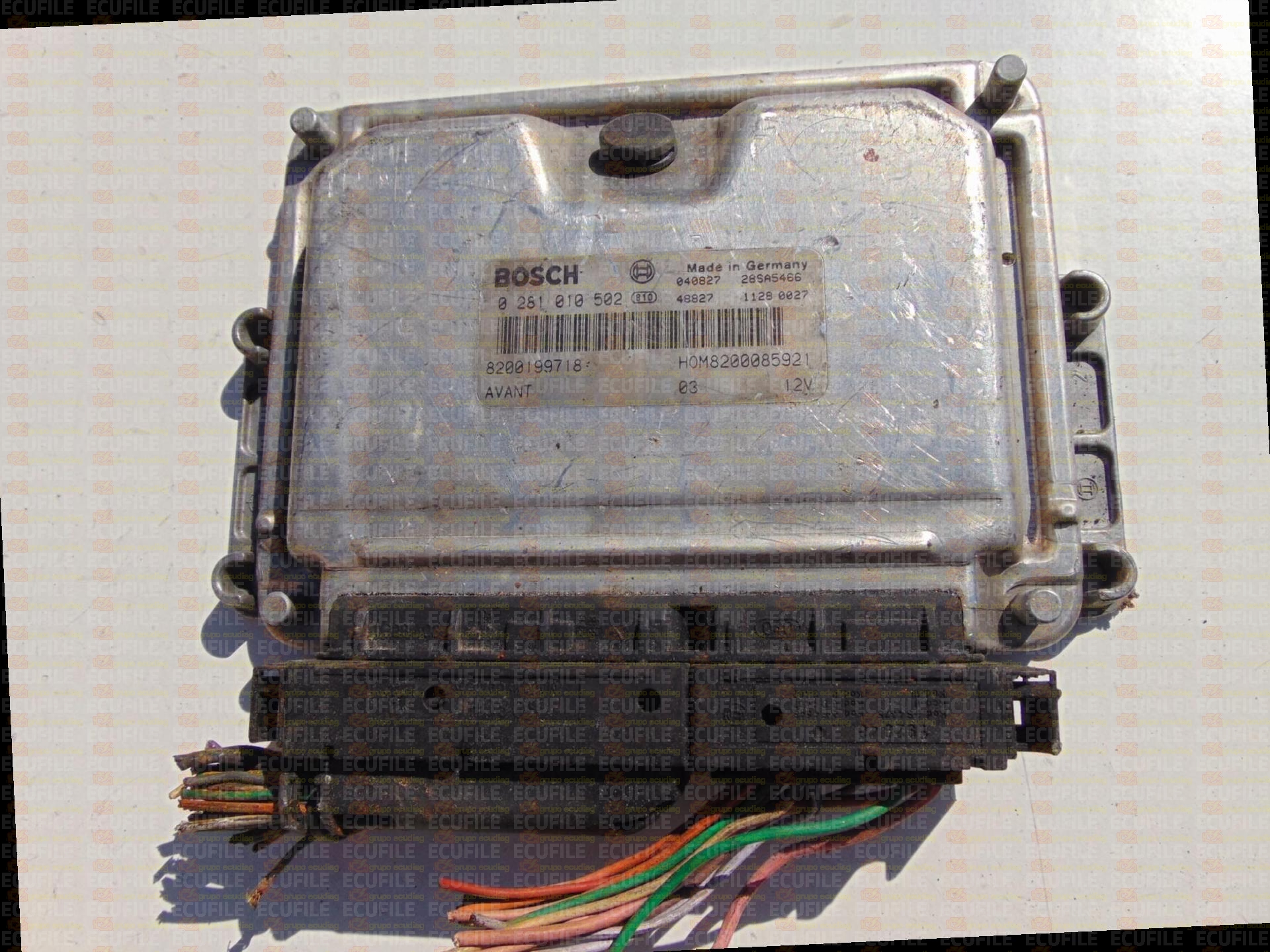 BOSCH EDC15VM+2.V7 0281010502 RENAULT KANGOO I 1.9 DTI 80HP HOM8200085921 8200199718 1037351914-0600