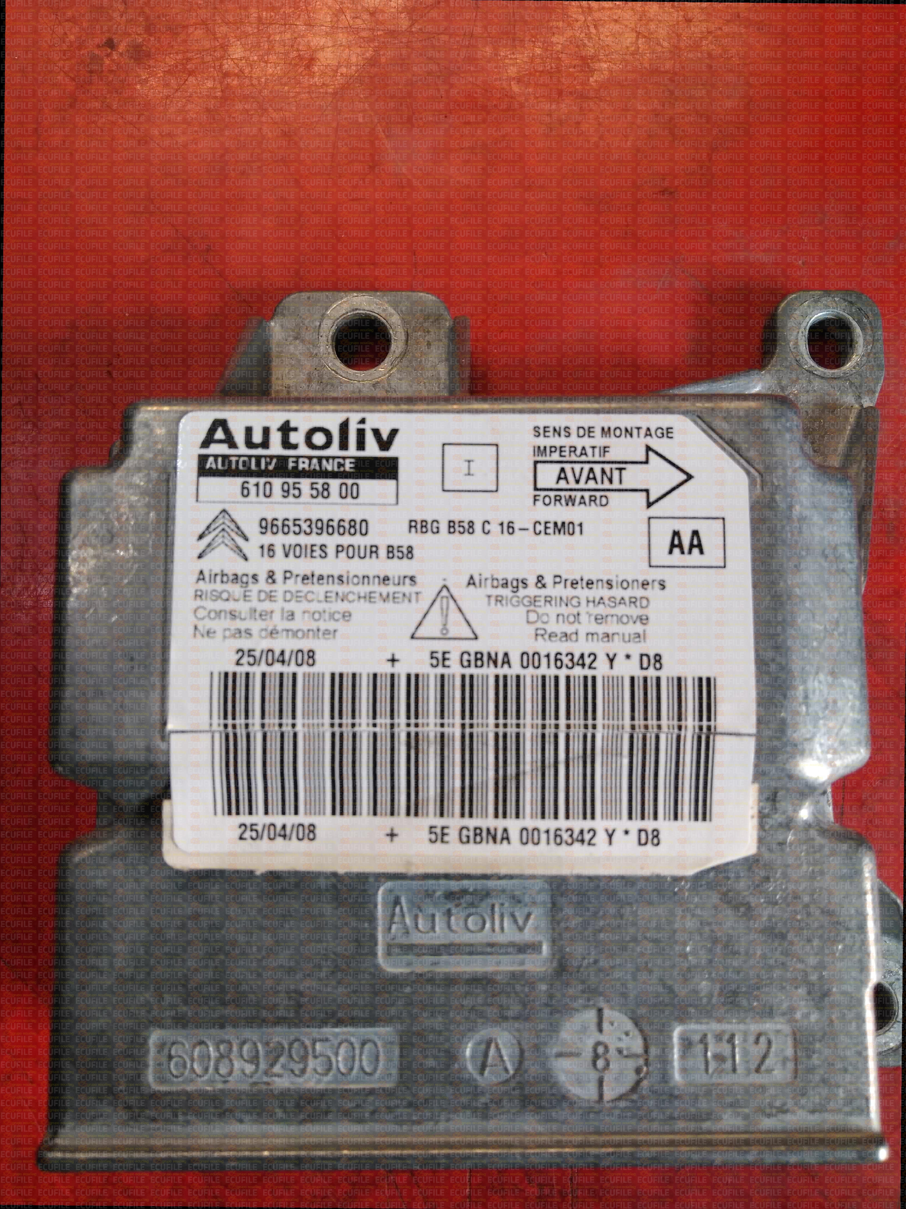 AUTOLIV 610955800 CITROEN C4 9665396680 AA