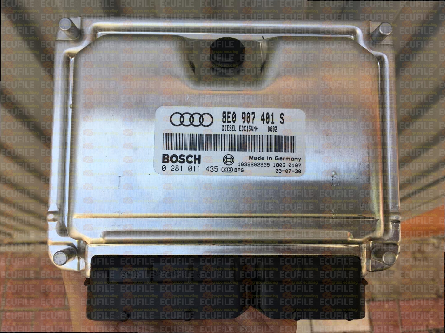 BOSCH EDC15VM+2.M5 0281011435 AUDI A4 2.5 TDI V6 163HP 8E0907401S 1037367777