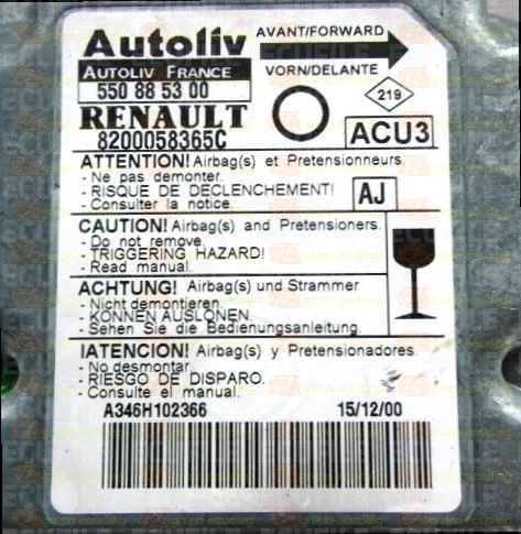 AUTOLIV ACU3 550885300 RENAULT TWINGO I 8200058365C AJ EEPROM 95080