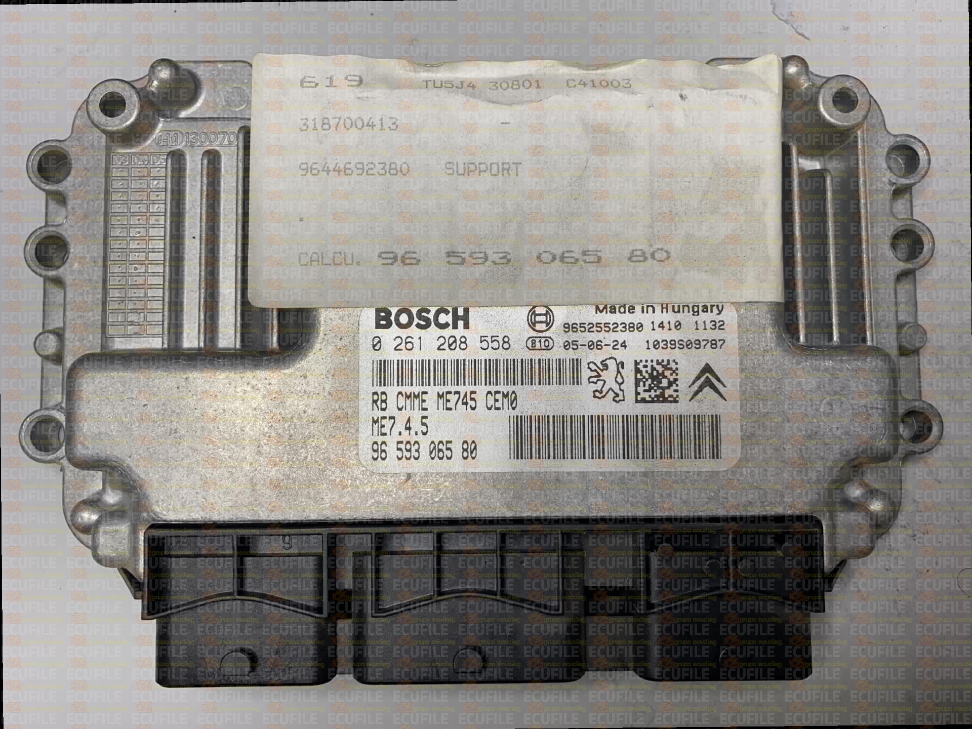 BOSCH ME7.4.5 0261208558 PEUGEOT 307 I 1.6i 109HP 9659306580 1037389022 - 9663337680