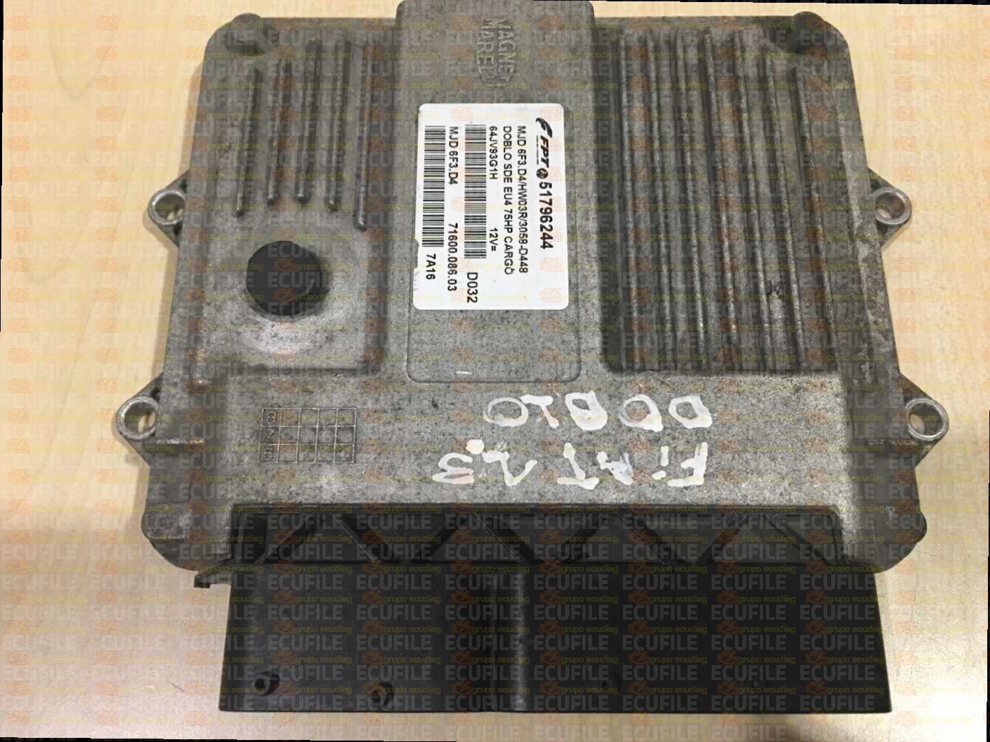 MAGNETI MARELLI MJD 6F3.D4 71600.086.03 FIAT DOBLO 1.3 JTD 75HP 51779244 HW03R 3058D448
